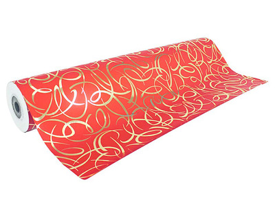 Clairefontaine Geschenkpapier "Rote Arabesken" mehrfarbig 70 cm x 50 m