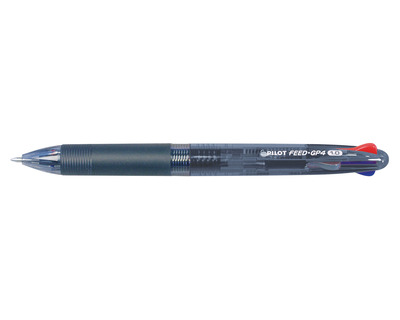 Pilot Mehrfarb-Kugelschreiber "Feed GP 4" schwarz M (0,4 mm)