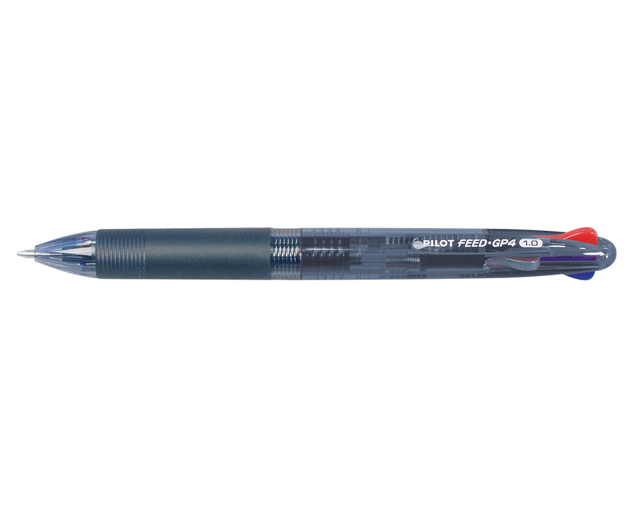 Pilot Mehrfarb-Kugelschreiber "Feed GP 4" schwarz M (0,4 mm)