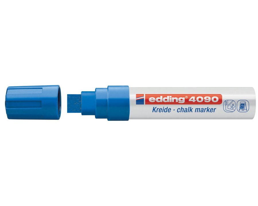 Edding Kreidemarker 4090 blau 4-15 mm Keilspitze