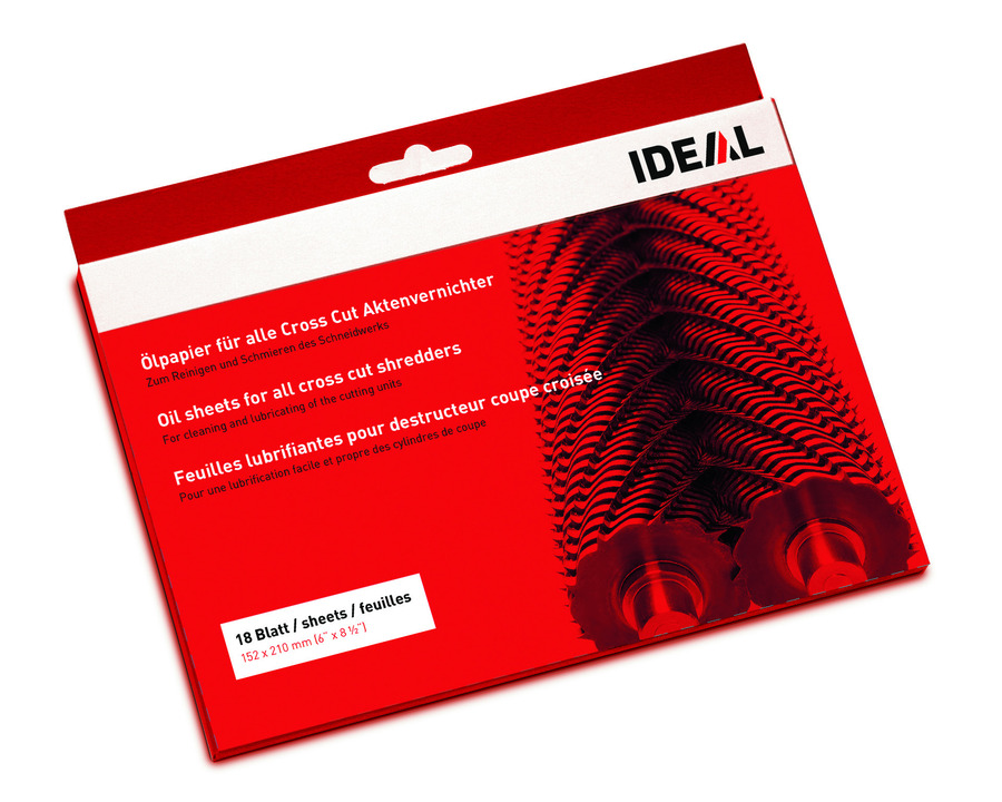 Ideal Aktenvernichter-Ölpapier 15 x 20 cm 18Bl.