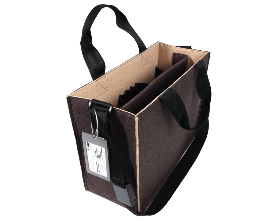Sigel Tragetasche "Desk Sharing Bag Bicolor" grau/beige 360 x 280 x 150 mm