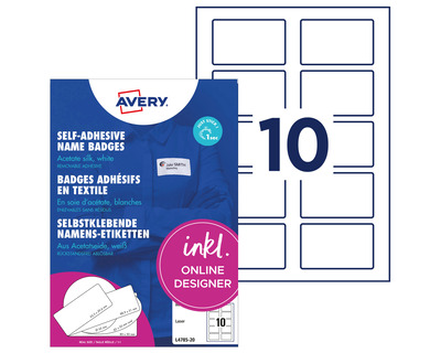 Avery Zweckform Namens-Etiketten A4 weiß 80 x 50 mm 200Et.