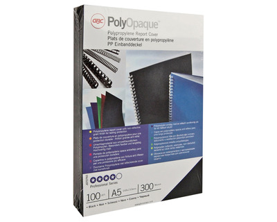 GBC Deckblätter A4 "PolyOpaque", PP blau 300 my 100St.