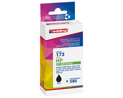 Edding Refill-Tintenpatrone 173, HP 27 schwarz 21ml