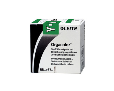 Leitz Buchstabensignal "Orgacolor" Y dunkelgrün 250St.