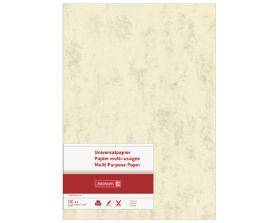 Brunnen Designpapier A4 "Marmor" chamois 160g/m² 25Bl.