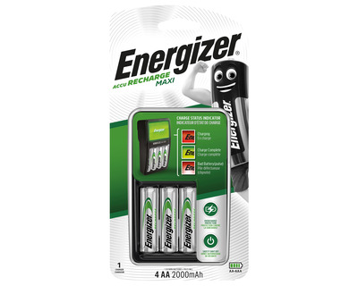 Energizer Ladegerät "Maxi Charger", inkl. 4 AA-Akkus schwarz