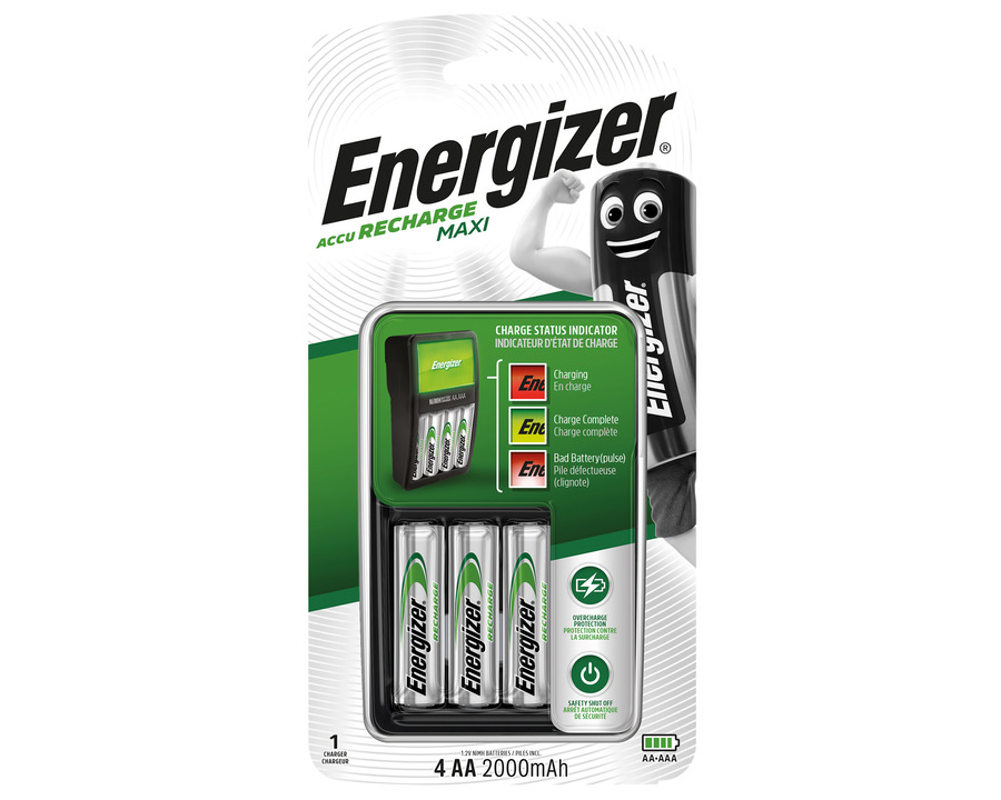 Energizer Ladegerät "Maxi Charger", inkl. 4 AA-Akkus schwarz