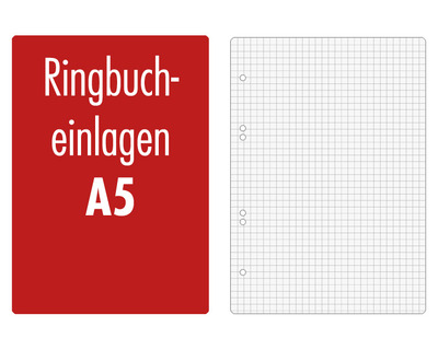 Ringbucheinlagen A5 weiß kariert (Lineatur 22) 50Bl.