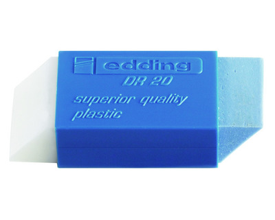 Edding Radierer "DR20" weiß/blau 22 x 53 x 13 mm
