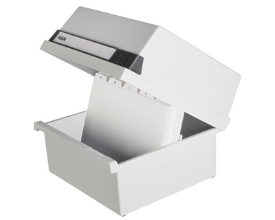 Han Karteikasten A5, für 800 Karten lichtgrau 235 x 190 x 250 mm