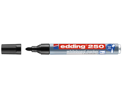 Edding Board- & Flipchartmarker 250 schwarz 1,5-3 mm Rundspitze