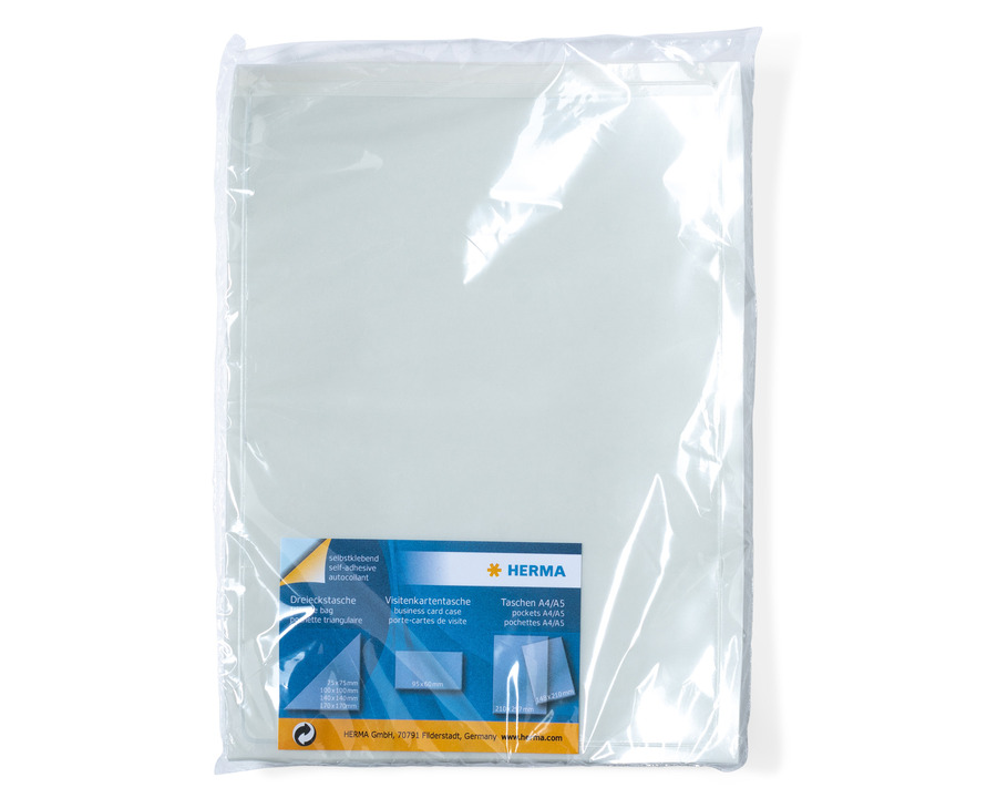 Herma Selbstklebetaschen A5 transparent 149 x 210 mm 10St.