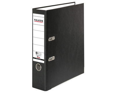 Falken Ordner A4 "Recycolor" schwarz 80 mm