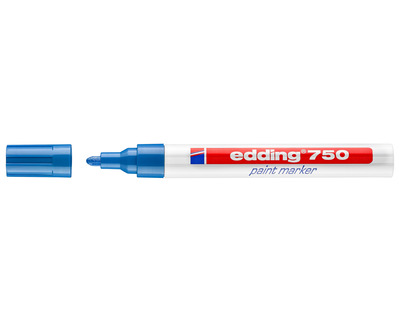 Edding Lackmarker 750 blau 2-4 mm Rundspitze
