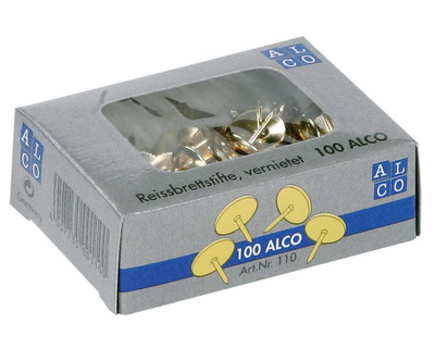 Alco Reißnägel messing Ø9,5mm 100St.