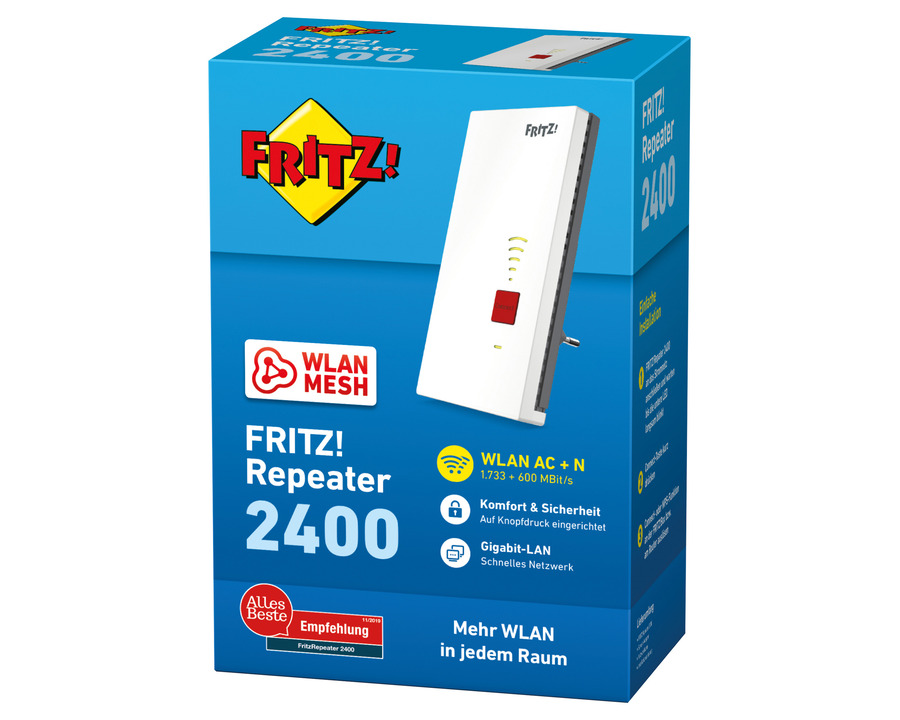 Fritz! WLAN-Repeater "FRITZ!2400" 5/2,4GHz