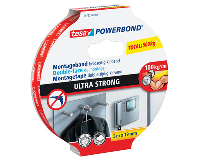 Tesa Montageband "Powerbond" Ultra Strong 19 mm x 5 m