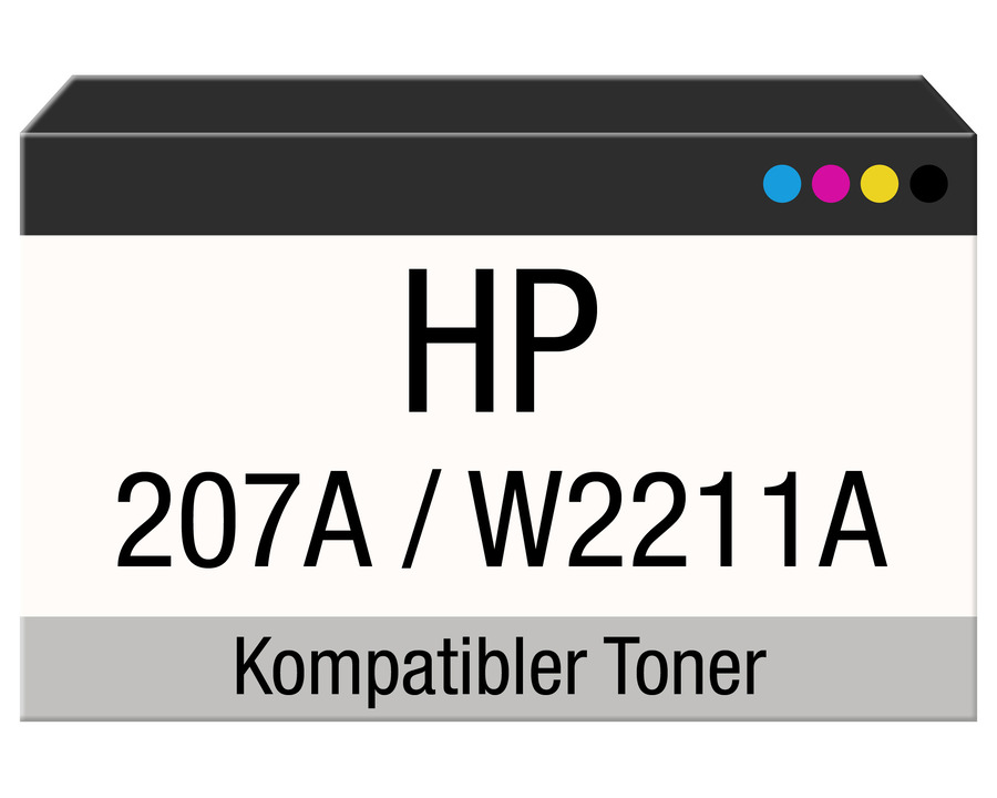 Rebuilt-Toner, HP 207A cyan 1.250 Seiten