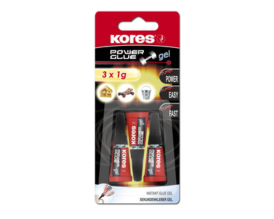 Kores Sekundenkleber "Power Glue Gel" 1g 3St