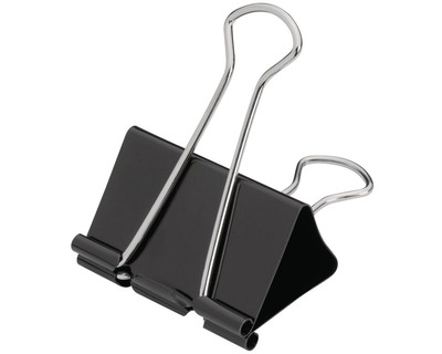Foldback-Klammern schwarz 41 mm 12St.