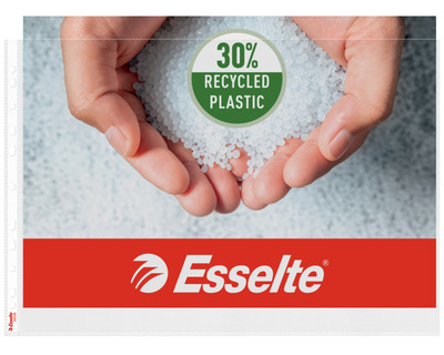 Esselte Prospekthüllen A3 "Premium" quer transparent genarbt, 90 my 25St.