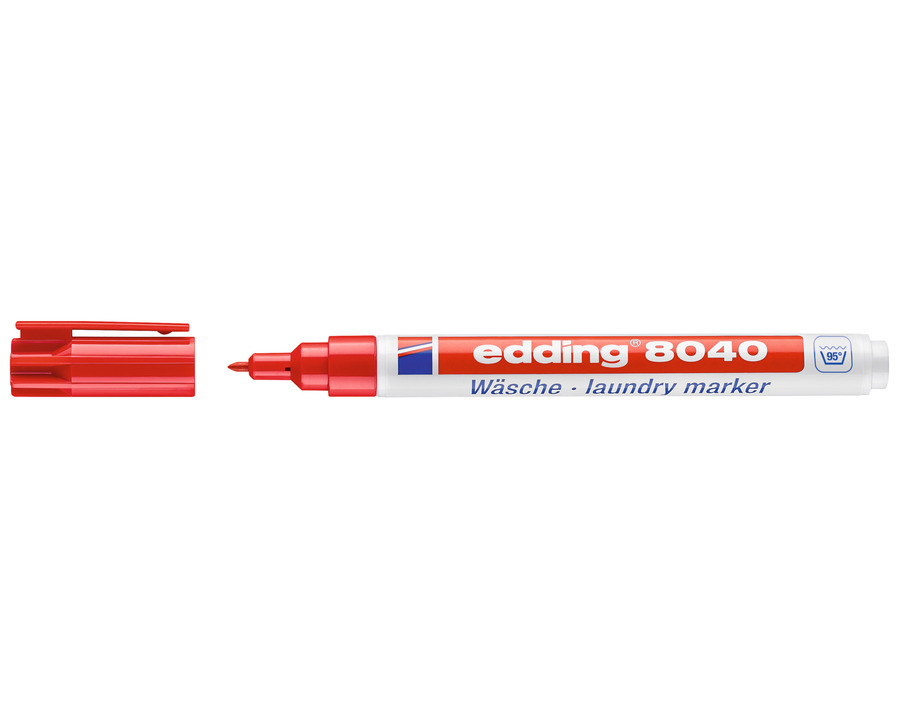 Edding Wäschemarker 8040 rot 1 mm Rundspitze