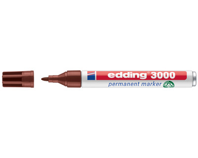 Edding Permanentmarker 3000 braun 1,5-3 mm Rundspitze