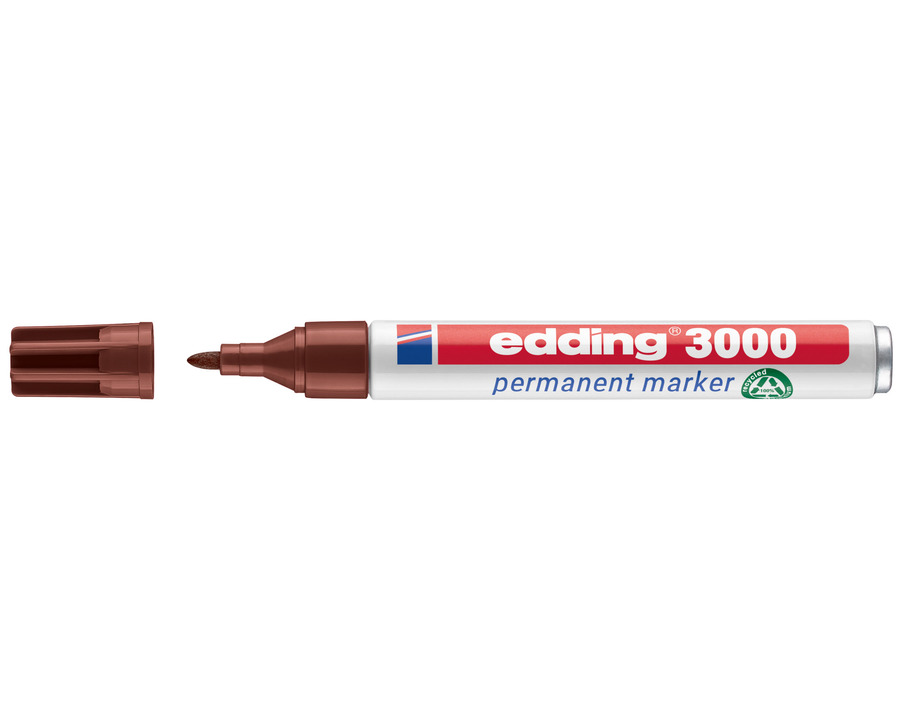 Edding Permanentmarker 3000 braun 1,5-3 mm Rundspitze