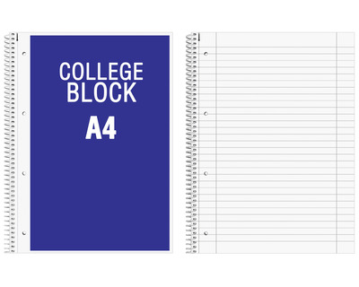 Collegeblock A4 liniert (Lineatur 27) 70g/m² 80Bl.