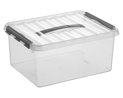 Sunware Aufbewahrungsbox "the q-line" 15 Liter, mit Griff transparent 30 x 18 x 40 cm