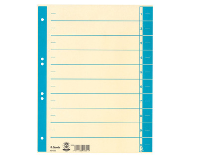 Esselte Trennblätter A4 hellblau 240 x 300 mm 100Bl.