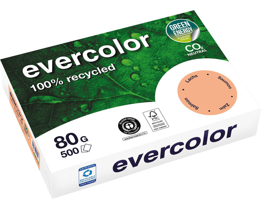 Clairefontaine Kopierpapier A4 "Evercolor" lachs 80g/m² 500Bl.