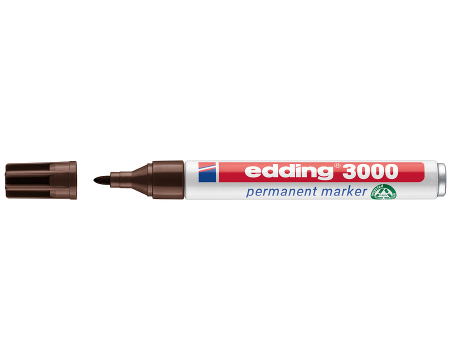 Edding Permanentmarker 3000 dunkelbraun 1,5-3 mm Rundspitze