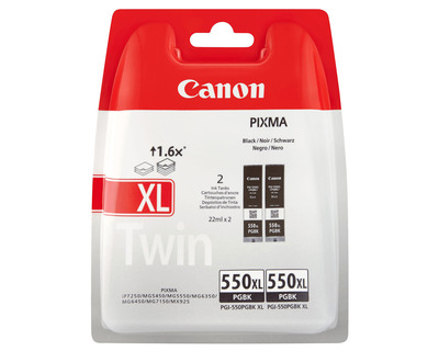 Canon Tintenpatrone PGI-550, Doppelpack schwarz 15ml 2St.