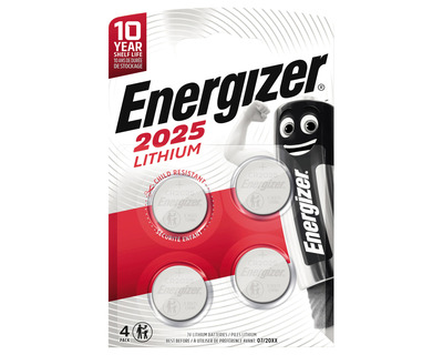 Energizer Knopfzelle Lithium CR2025 3V 165mAh 4St.