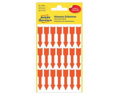 Avery Zweckform Etiketten "Pfeile" rot 39 x 9 mm 63Et.