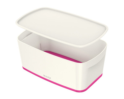 Leitz Aufbewahrungsbox "MyBox" weiß/pink 5 Liter