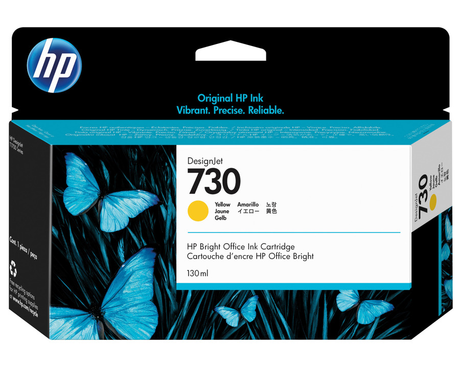 HP Tintenpatrone 730 gelb 130ml