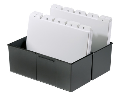Han Karteikasten A5, für 500 Karten schwarz 228 x171 x 102 mm